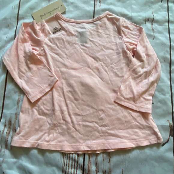 First Impressions infant Long Sleeve Shirt-'Cutie'-Pink-Size 6-9 Months-NWT - Picture 5 of 5